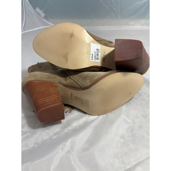 Aldo tan suede fringe booties size 7 - Picture 6 of 6